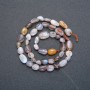 Botswana Agate Beads on Thread, Faceted, 8x6mm, 40cm length +