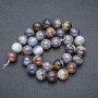 Botswana Agate Beads on Thread Smooth Round 12mm Diameter, 39cm Length