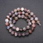 Botswana Agate Beads natural stone smooth round 8mm dia. ± on thread 38cm ±