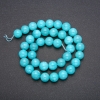 Aquamarine Beads, smooth round beads on thread, 10mm diameter, 38cm length (+/-)