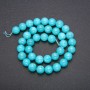 Aquamarine Beads, smooth round beads on thread, 10mm diameter, 38cm length (+/-)