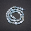 Aquamarine Beads, faceted, 8x12 mm, length 38 cm