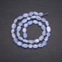 Blue Agate Beads - Tumbled, 9 mm diameter, 38 cm length