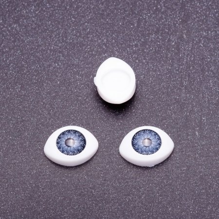 Fitting "Lifelike Eyes" pair colour blue pupil, diameter 8mm 11x14mm packaging 50 pairs
