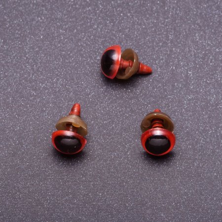Fittings "Live Eyes" red colour, diameter 10mm pack 50 pairs
