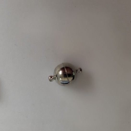 Jewellery clasp magnetic clasp for costume jewellery 15x10mm colour silver metal