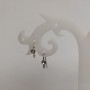 Earrings posts for earrings, pair of grey metal 3 mm, length 3.5 cm pair