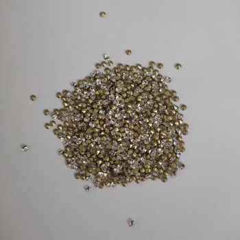 Gold-toned rhinestones, diameter 2.5 mm (+ -) pack / 4 g (+ -)
