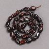 Tiger’s Eye Beads on Thread, Faceted, 10×8mm, approx. 39cm length