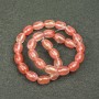 Chalcedony Beads on Thread Barrel Shape 10×14mm, on Thread, ~39cm Length