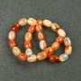 Carnelian Beads on Thread, Smooth Barrel-Shaped natural stone beads, 10×14 mm, length 39 cm