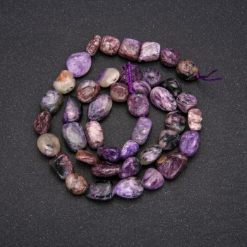 Charoite beads faceted rondelle, 8x12 mm, length 38 cm