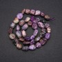 Charoite beads faceted rondelle, 8x12 mm, length 38 cm