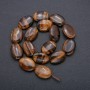 Tiger's Eye Beads on Thread, Oval, 25×18mm, 39cm Length
