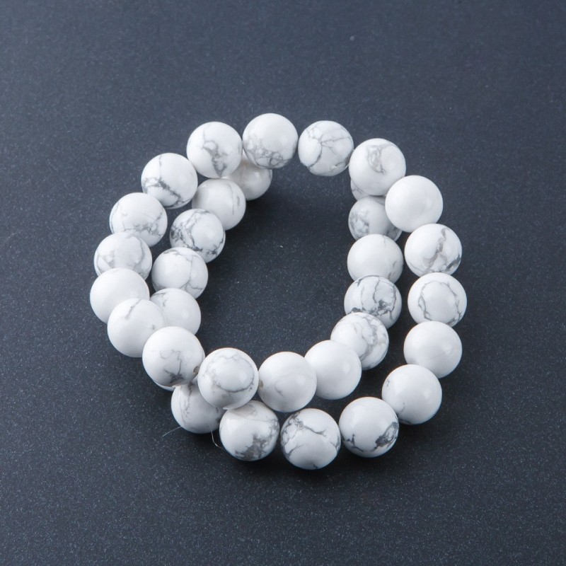 Kaholung natural stone beads on a thread, diameter 12mm, 38cm