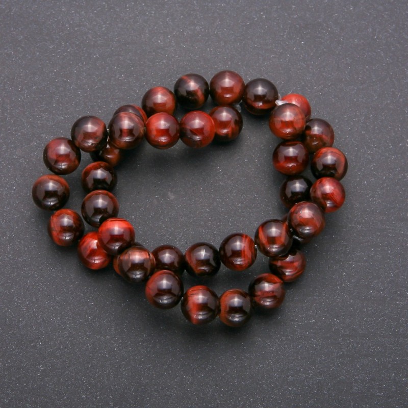 Tiger’s Eye Beads Smooth Round 10 mm (±) Diameter, Thread 38 cm (±)