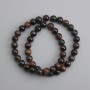Tiger's Eye Beads, Smooth Round 8 mm, on Thread, 38 cm ± length