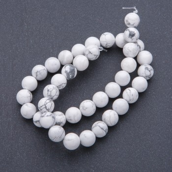 Kaholung natural stone beads on thread, ball shape, diameter 10mm, length 39 cm
