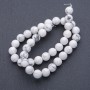 Kaholung natural stone beads on thread, ball shape, diameter 10mm, length 39 cm