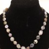 Charoite Necklace of natural stone faceted beads, diameter 10x12mm, length 50cm