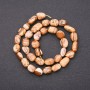 Natural Stone Jasper Beads on Thread, Landscape Jasper Faceted Beads, 7x10 mm (+/-), 38 cm length