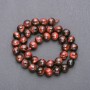 Tiger's Eye Beads Faceted Round 10mm, on a thread, 38cm length