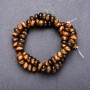 Natural gemstone beads Tiger's Eye smooth rondelle 8x6mm, 40cm length