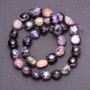 Charoite Faceted Beads on a Thread, natural stone beads, 11-14×9, 5-12, 5mm+/- thread length 39cm