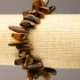 Tiger’s Eye Chip Bracelet "Needle" on Elastic, d 20x5-6(±)mm, wrist circumference 18cm