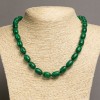 Malachite Beads (unpolished?) "barrel" d 10x14, L 46-49 cm+