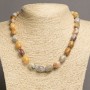Picasso Jasper Beads “Barrel” 10x14mm, length 45-47cm+