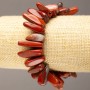 Bracelet with Natural Red Jasper chip "pin" on elastic diameter 10-27×3-7(±)mm, circumference 18cm