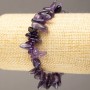 Bracelet Amethyst natural stone碎 shard "needle" Ø 10-18×4-7(±)mm, circumference 18cm (stretch)