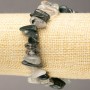 Bracelet made of natural stone Rutilated Quartz Hairlike Crust “needle” on elastic d 11-19×2-8(±)mm, length 18cm