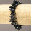 Elastic gemstone bracelet Iolite chip "needle", diameter 11-21x4-8 mm, length 18 cm +