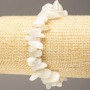 Bracelet made of natural adularia crushed bead "needle" on elastic  diam. 11-23×3-6(±)mm, length 18 cm