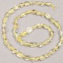 Citrine Beads on a Thread "Gold-faceted", 6-7×7-10 mm diameter, 40 cm length (+-)