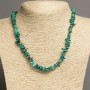Chrysocolla Chip Necklace on Natural Stone Thread, 6mm± Beads, 46–48cm± Length