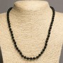 Agate Necklace, Smooth Round Beads, Diameter 6mm+-, Length 47-50cm+