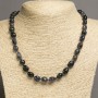Iolite Necklace Beads, tumbled, diameter 9-10x9-14mm, length 46-48cm