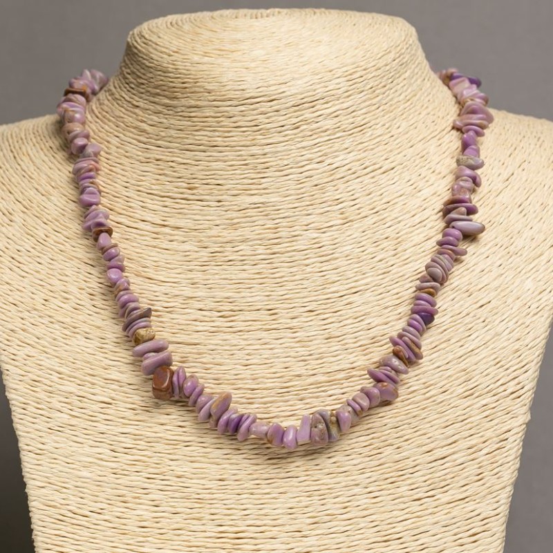 Necklace of Phosphosiderite (loose) chip 8x3mm+, length 46-49cm+