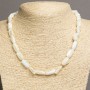 Necklace made of natural white mother-of-pearl with faceted beads, diameter 15×8mm, length 45-48cm +