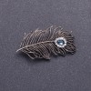'Silver Feather' Brooch, Silver-Tone Metal 5x2.5cm