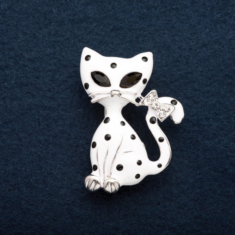 Brooch Cat Dalmatian 3.5 cm