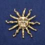 Brooch Pendant Sun 53×62mm, golden metal