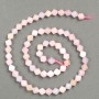 Morganite Beads on Thread, Faceted Diamond Shape, 6.5×6mm (±), Thread Length 38cm