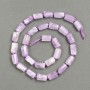 Amethyst Beads, faceted cylinder shape, diameter 13x7 mm, thread length 43 cm