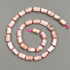 Rhodonite Beads, Cut, 12x6 mm, natural stone, approx. 40 cm length
