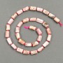 Rhodonite Beads, Cut, 12x6 mm, natural stone, approx. 40 cm length