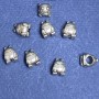 Pandora-Style "Frog" Bead 10x8mm, 5mm Hole, 20g Pack ±13pcs
